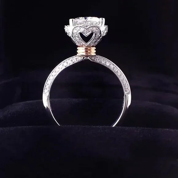 Beautiful Victorian Certified 1.00ctw Moissanite Ring - Picture 1 of 5